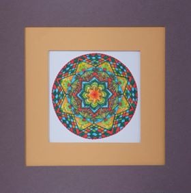 Eglė Kalibataitė picture from cycle “Mandala“, picture dimensions 18X18 cm. Picture price 68 Eur.