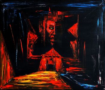 „Devintieji vartai“, al.dr., 60x70 cm. Kaina 405 Eur.
