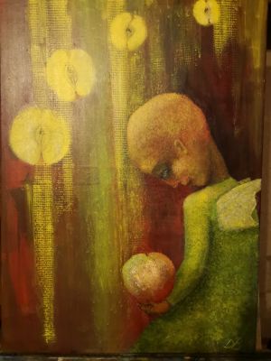 Picture by Diana Maldeikytė-Behm “Conversation” picture format 70 X50 cm. Price of the painting 300 Eur.