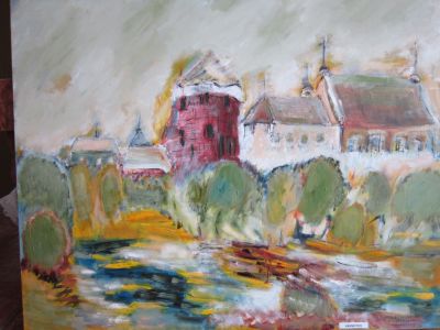 Gitas Markutis “Castle of Kaunas“ canvas, oil, dimensions 100X80 cm. Price 390 Eur.