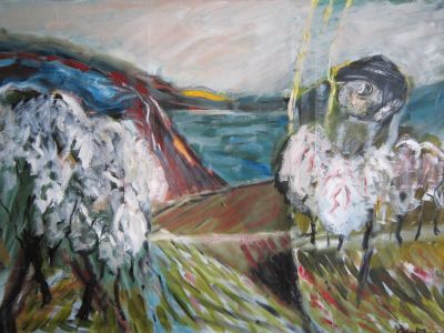 Gitas Markutis “Near Nemunas I” canvas, oil, price 300 Eur.