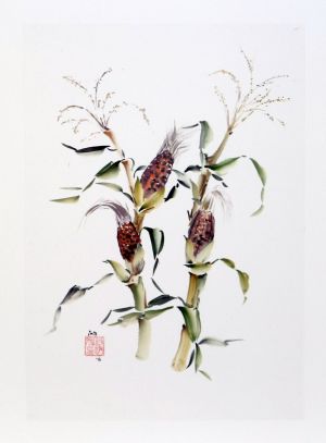 Ina Loreta Savickienė “Corns“ 34X49 cm. Price 486 Eur. 2016.